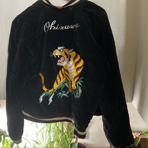 Vintage reversible souvenir jacket tiger bomber